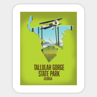 Tallulah Gorge State Park map Sticker